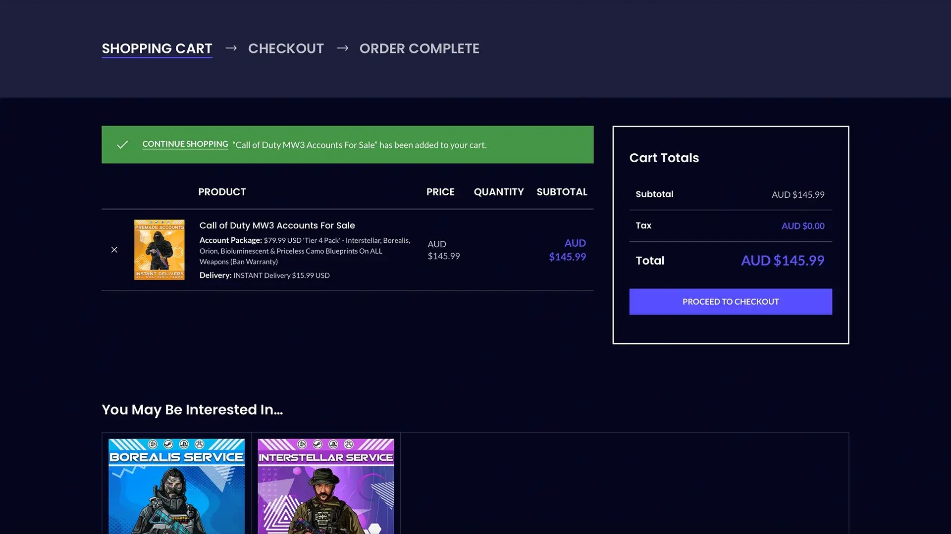 MitchCactus Purchasing Experience Step 3