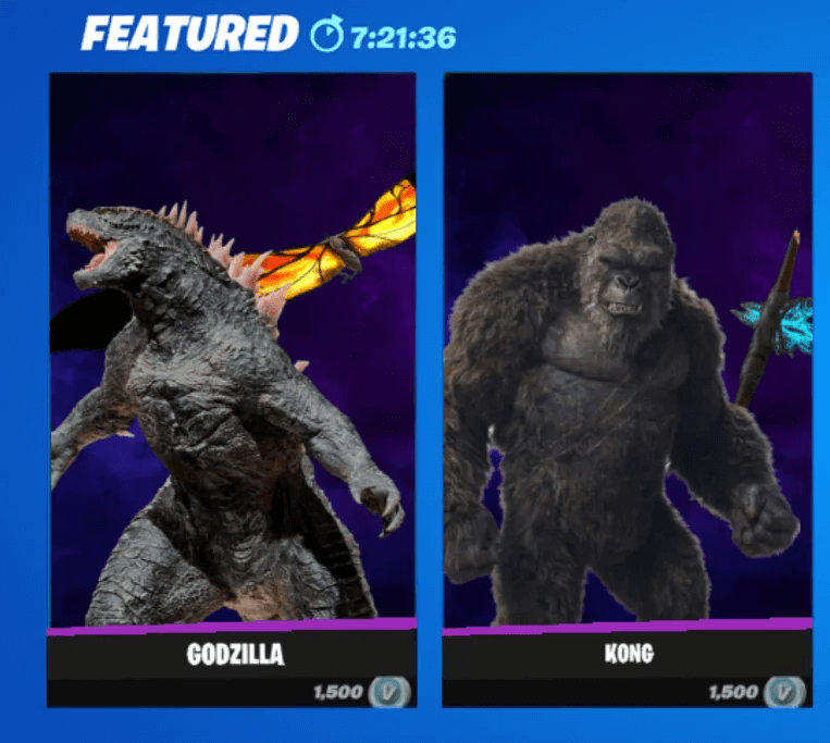 King Kong and Godzilla: MonsterVerse Collab Fortnite Chapter 6 Season 2
