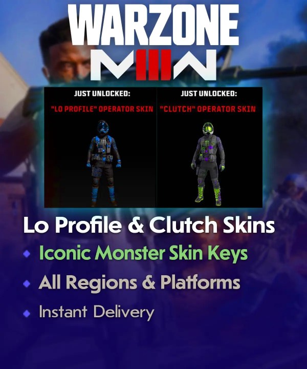 Call of Duty MW3 Clutch and Lo Profile Skin Keys