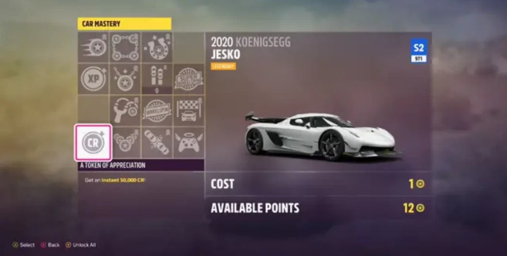 Credits in FH5