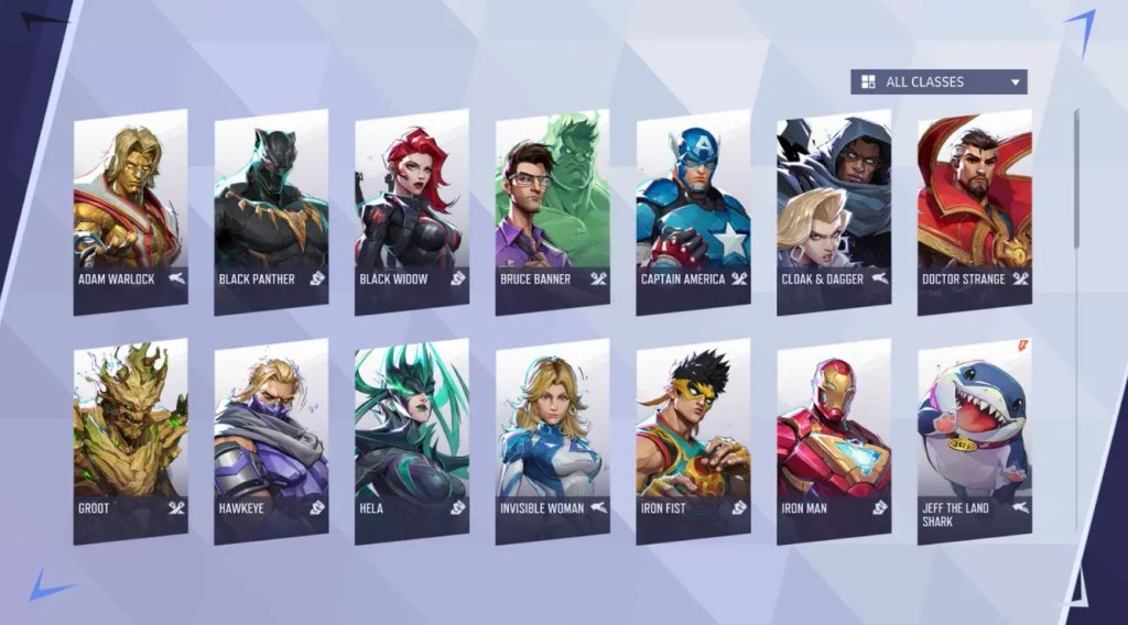 Marvel Rivals heroes list