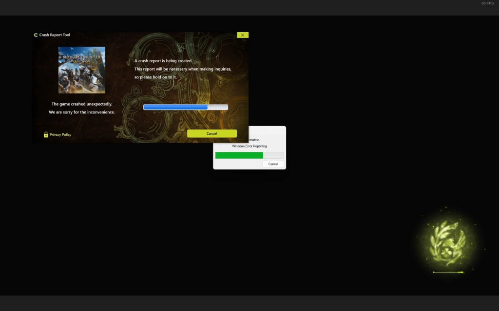 game crash monster hunter wilds