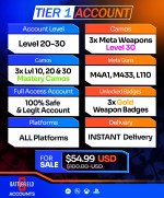 Battlefield 6 Accounts For Sale - Tier 1 3x Meta Guns Lvl30