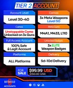 Battlefield 6 Accounts For Sale - Tier 2 3x Meta Guns Lvl50